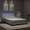 sengeramme med LED uden madras Zadar 120x200 cm hvid
