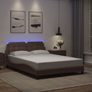 sengeramme med LED uden madras Zadar 120x200 cm grå