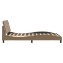 sengeramme med LED uden madras Zadar 120x200 cm cappuccinofarvet