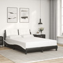 sengeramme med LED uden madras Zadar 120x200 cm sort og hvid