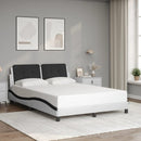 sengeramme med LED uden madras Zadar 120x200 cm hvid og sort