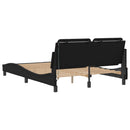 sengeramme med LED uden madras Zadar 140x190 cm sort