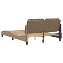 sengeramme med LED uden madras Zadar 140x200 cm cappuccinofarvet