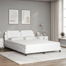 sengeramme med LED uden madras Zadar 160x200 cm hvid