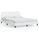 sengeramme med LED uden madras Zadar 160x200 cm hvid