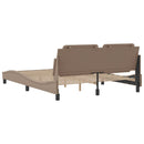 sengeramme med LED uden madras Zadar 160x200 cm cappuccinofarvet