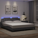 sengeramme med LED uden madras Zadar 180x200 cm sort