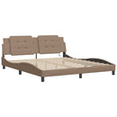sengeramme med LED uden madras Zadar 180x200 cm cappuccinofarvet