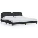 sengeramme med LED uden madras Zadar 200x200 cm sort