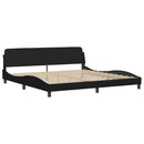 sengeramme med LED uden madras Zadar 200x200 cm sort