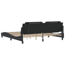 sengeramme med LED uden madras Zadar 200x200 cm sort