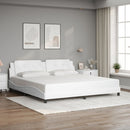 sengeramme med LED uden madras Zadar 200x200 cm hvid