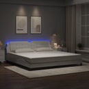 sengeramme med LED uden madras Zadar 200x200 cm hvid