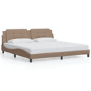 sengeramme med LED uden madras Zadar 200x200 cm cappuccinofarvet