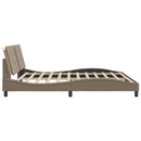 sengeramme med LED uden madras Zadar 200x200 cm cappuccinofarvet