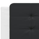 sengeramme med LED uden madras Zadar 200x200 cm hvid og sort