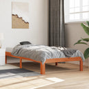 sengeramme uden madras 75x190 cm massivt fyrretræ gyldenbrun