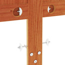 sengegavl 135 cm massivt fyrretræ gyldenbrun