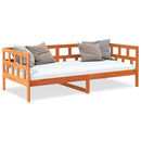 daybed uden madras 80x200 cm massivt fyrretræ gyldenbrun