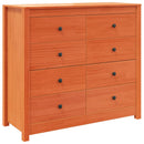kommode 100x40x90 cm massivt fyrretræ gyldenbrun