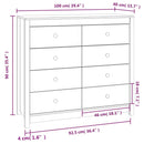 kommode 100x40x90 cm massivt fyrretræ gyldenbrun