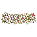 espalier med kunstig vedbend 180x20 cm udvidelig mørk pink