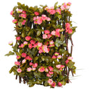 espalierer med kunstig vedbend 5 stk. 180x20 cm udvidelig pink