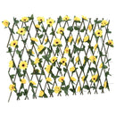espalier med kunstig vedbend 180x60 cm udvidelig gul