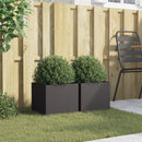 plantekasser 2 stk. 32x30x29 cm stål sort