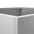 plantekasse 32x30x29 cm galvaniseret stål sølvfarvet