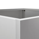 plantekasser 2 stk. 32x30x29 cm galvaniseret stål sølvfarvet