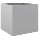 plantekasser 2 stk. 42x40x39 cm galvaniseret stål sølvfarvet