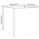 plantekasser 2 stk. 49x47x46 cm stål sort