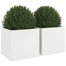 plantekasser 2 stk. 49x47x46 cm stål hvid