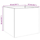 plantekasser 2 stk. 49x47x46 cm stål hvid