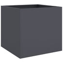 plantekasser 2 stk. 49x47x46 cm stål antracitgrå