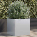 plantekasse 49x47x46 cm galvaniseret stål sølvfarvet