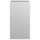 plantekasse 42x38x75 cm galvaniseret stål sølvfarvet