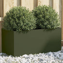 plantekasse 62x30x29 cm stål olivengrøn