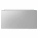 plantekasse 62x30x29 cm galvaniseret stål sølvfarvet