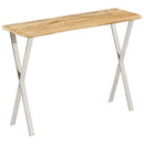 konsolbord med naturlig kant 105x33x76 cm massivt mangotræ
