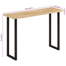 konsolbord med naturlig kant 105x33x76 cm massivt mangotræ