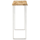 konsolbord med naturlig kant 105x33x76 cm massivt mangotræ