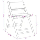 bistrostole 5 stk. foldbare med cremehvide hynder bambus