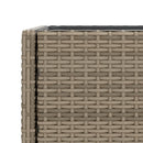 plantekasser 2 stk. med hylde 70x28x70 cm polyrattan grå