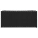 plantekasser 2 stk. med 2 potter 90x20x40 cm polyrattan sort