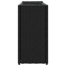 plantekasser 2 stk. med 2 potter 90x20x40 cm polyrattan sort