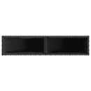 plantekasser 2 stk. med 2 potter 90x20x40 cm polyrattan sort