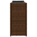 plantekasser 2 stk. med 2 potter 90x20x40 cm polyrattan brun