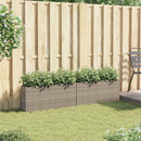 plantekasser 2 stk. med 2 potter 90x20x40 cm polyrattan grå